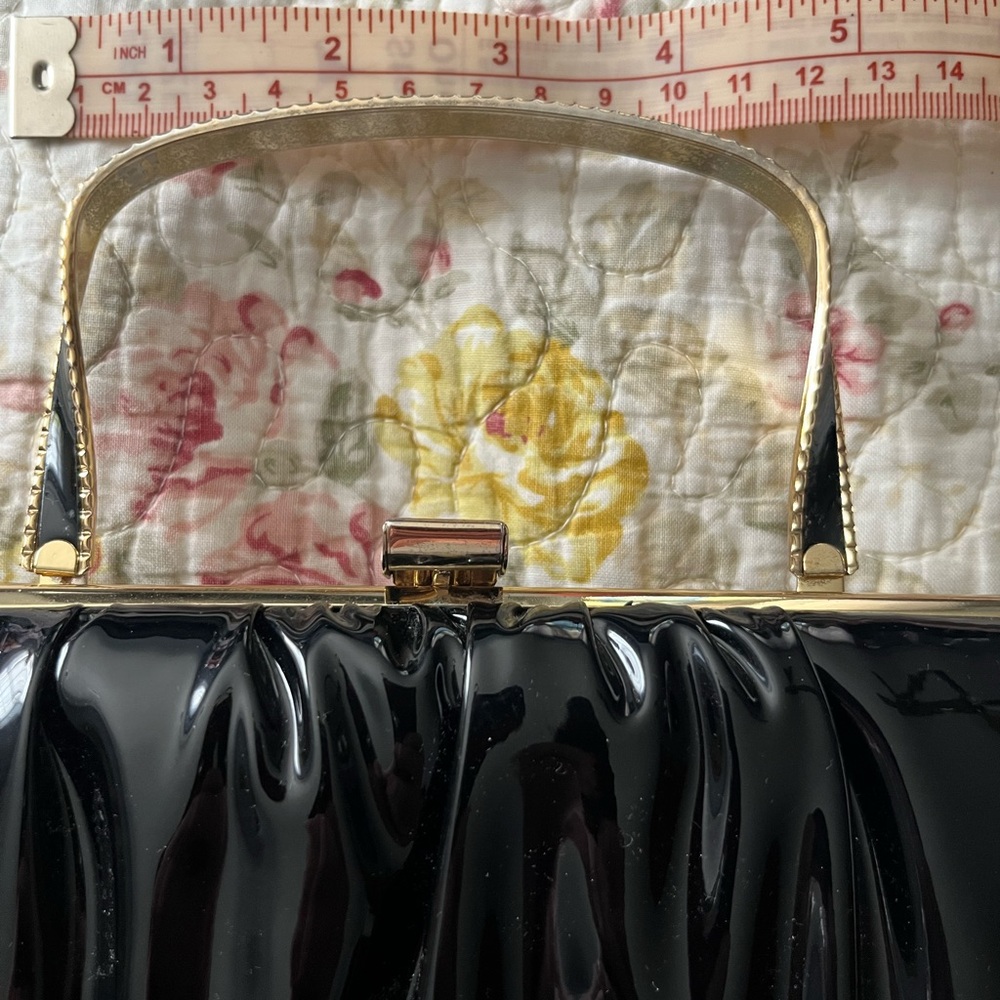 Vintage Ande Black Patent Leather Bag/Clutch “60’s” - Picture 11 of 12